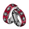 Bulldogs Silver Tungsten Rings