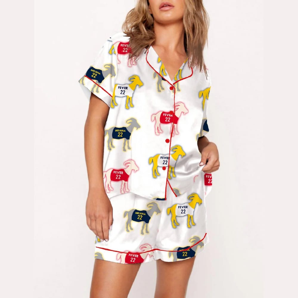 Caitlin Clark Fever Goat Print Pajama Set Caitlin Clark Fever Goat Print Pajama Set