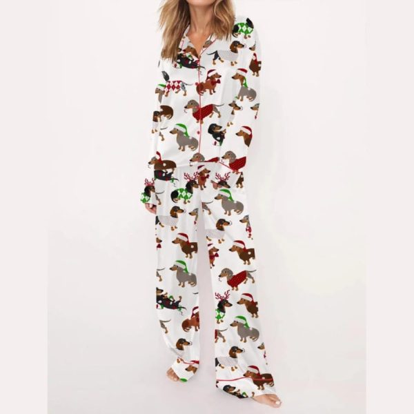 Christmas Funny Dachshund Pajama Set