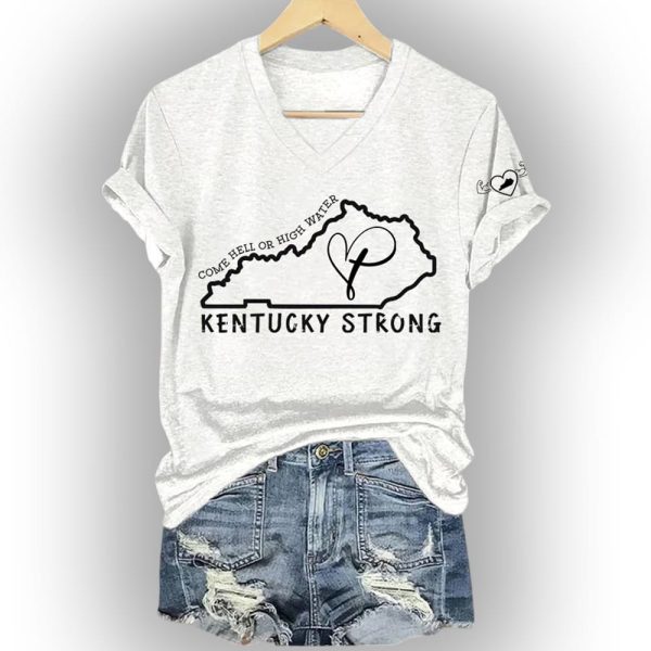 Come Hell Or High Water Kentucky Strong Faith Cross Shirt