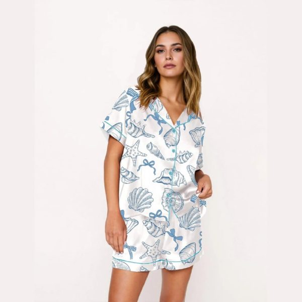 Coquette Seashell Coastal Pajama Set