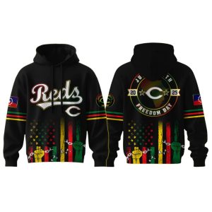 2025 Reds Juneteenth Freedom Day Hoodie