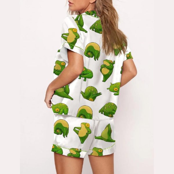 Cute Yoga Frogs Pajama Set