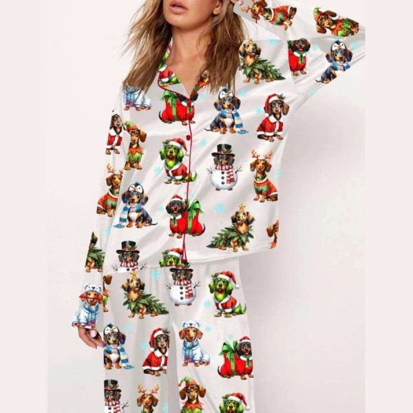 Dachshund Christmas Dog Pajama Set