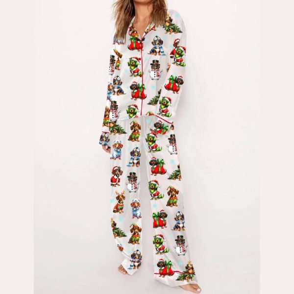 Dachshund Christmas Dog Pajama Set