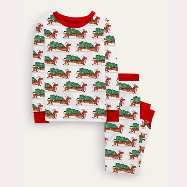 Dachshund Christmas Tree Pajama Set