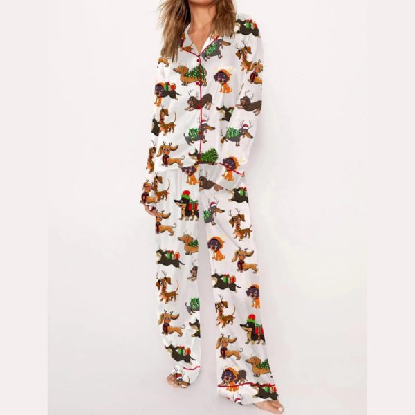 Dachshund Christmas Wiener Dog Pajama Set