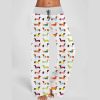 Dachshund Contrast Wide Leg Pants For Women