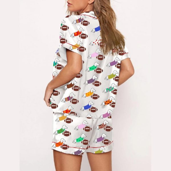 Dachshund Cute Dog Football Pajama Set