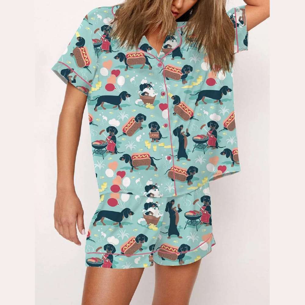 Dachshund Hot Dogs Pajama Set Dachshund Hot Dogs Pajama Set