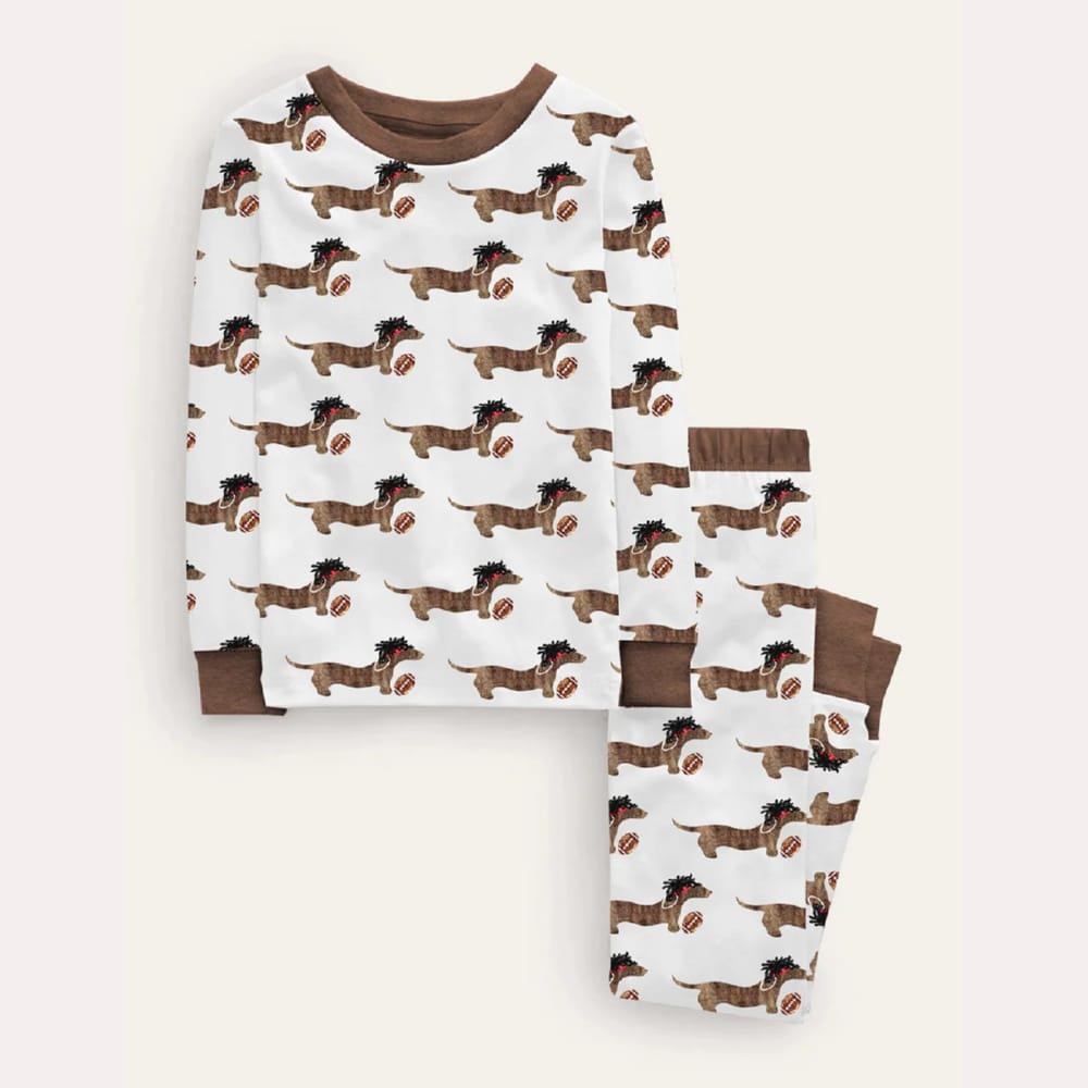 Dachshund Kansas City Football Pajama Set Dachshund Kansas City Football Pajama Set
