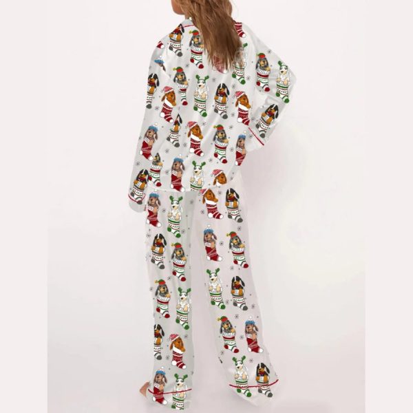 Dachshund Stockings Christmas Pajama Set