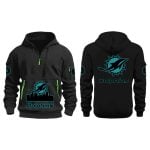 Dolphins Skyline Black Hoodie