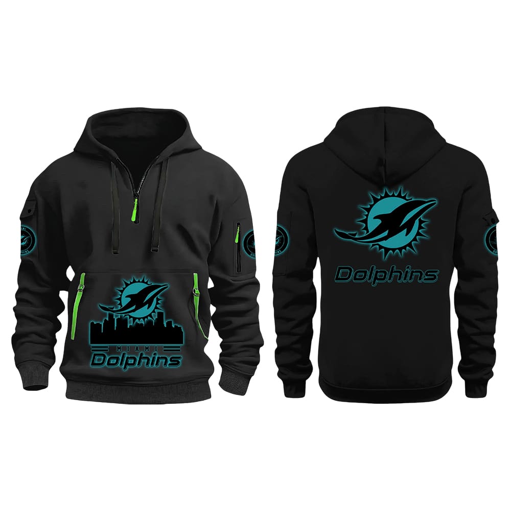 Dolphins Skyline Black Hoodie Dolphins Skyline Black Hoodie