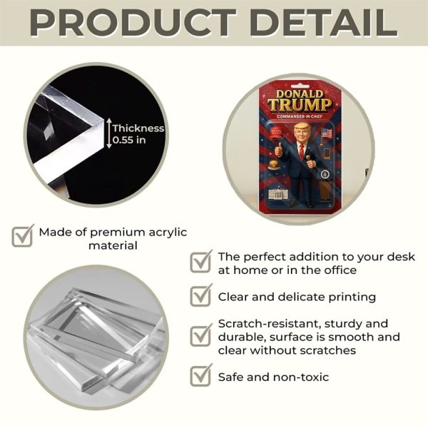 Donald Trump Commander In Chief Acrylic Plaque Block