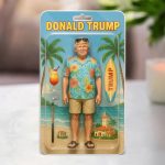 Donald Trump Summer Tropical Acrylic Block Plaque