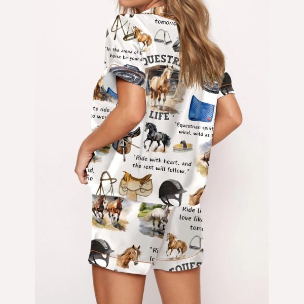 Equestrian Life Silky Satin Pajama Set