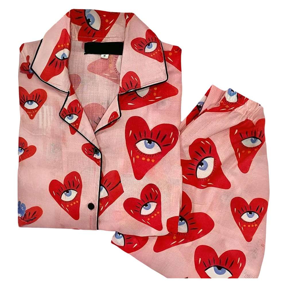 Eye Heart You Long Sleeve Pajama Set Eye Heart You Long Sleeve Pajama Set