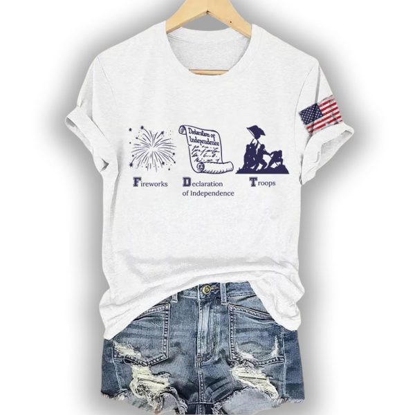 FDT Fireworks Declaration Of Independence Troops Shirt