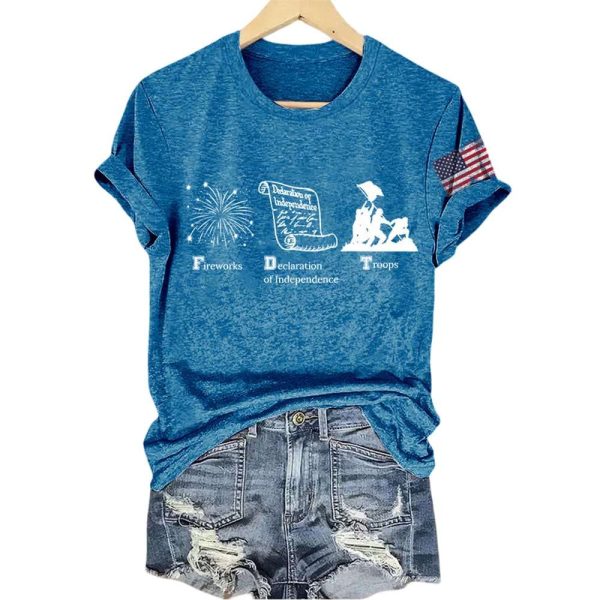 FDT Fireworks Declaration Of Independence Troops Shirt