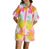 Fashionable Lady Wearing Glasses Pajama Set