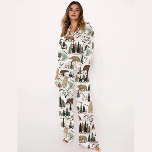 Fishing Bear Woodland Pajama Set