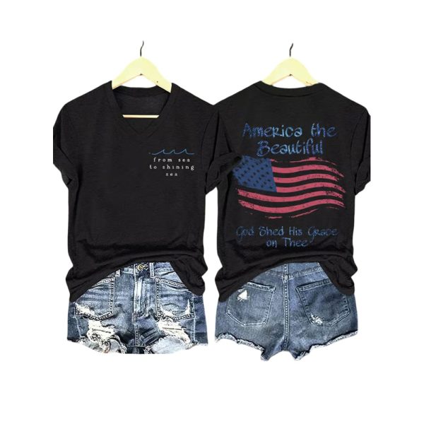 From Sea To Shining Sea America The Beautiful God Shed His Grace On Thee Shirt