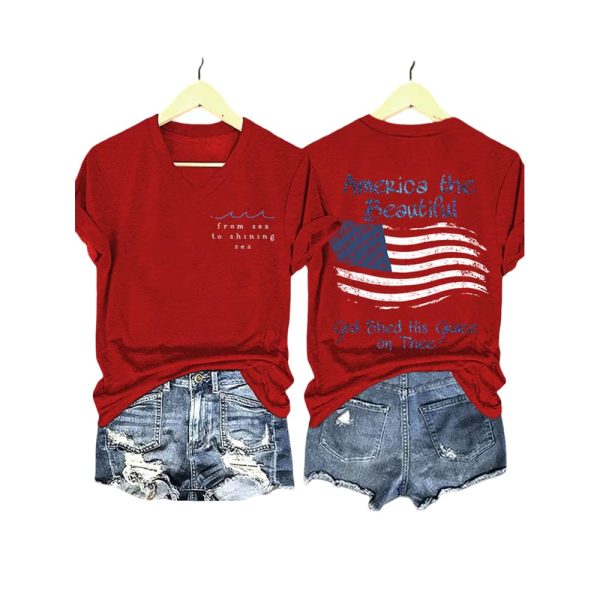 From Sea To Shining Sea America The Beautiful God Shed His Grace On Thee Shirt