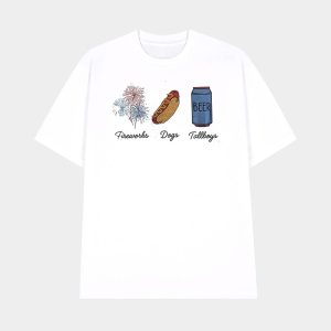 FDT Fireworks Dogs Tallboys 4th Of July Shirt 1