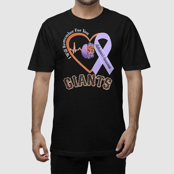 Giants I Will Remember For You Alzheiner’s Awarness Shirt