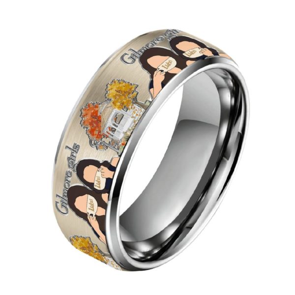 Gilmore Girls Silver Tungsten Couples Rings