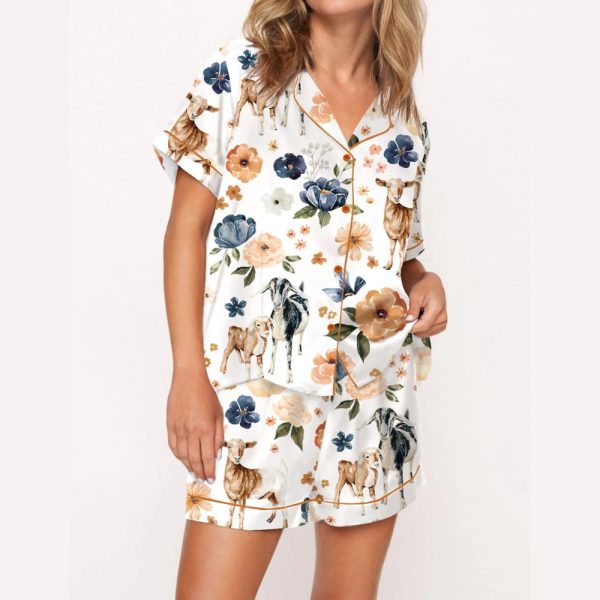 Goat Farm Floral Silky Satin Pajama Set