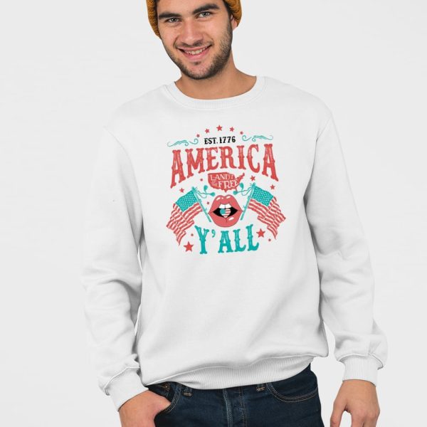 Groovy America Y’all 4th Of July T-Shirt