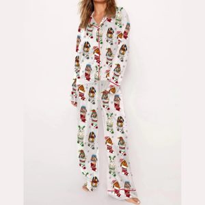 Dachshund Stockings Christmas Pajama Set1