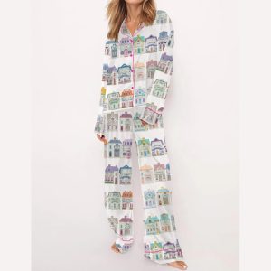 Lenox Spice Village Silky Satin Pajama Set2
