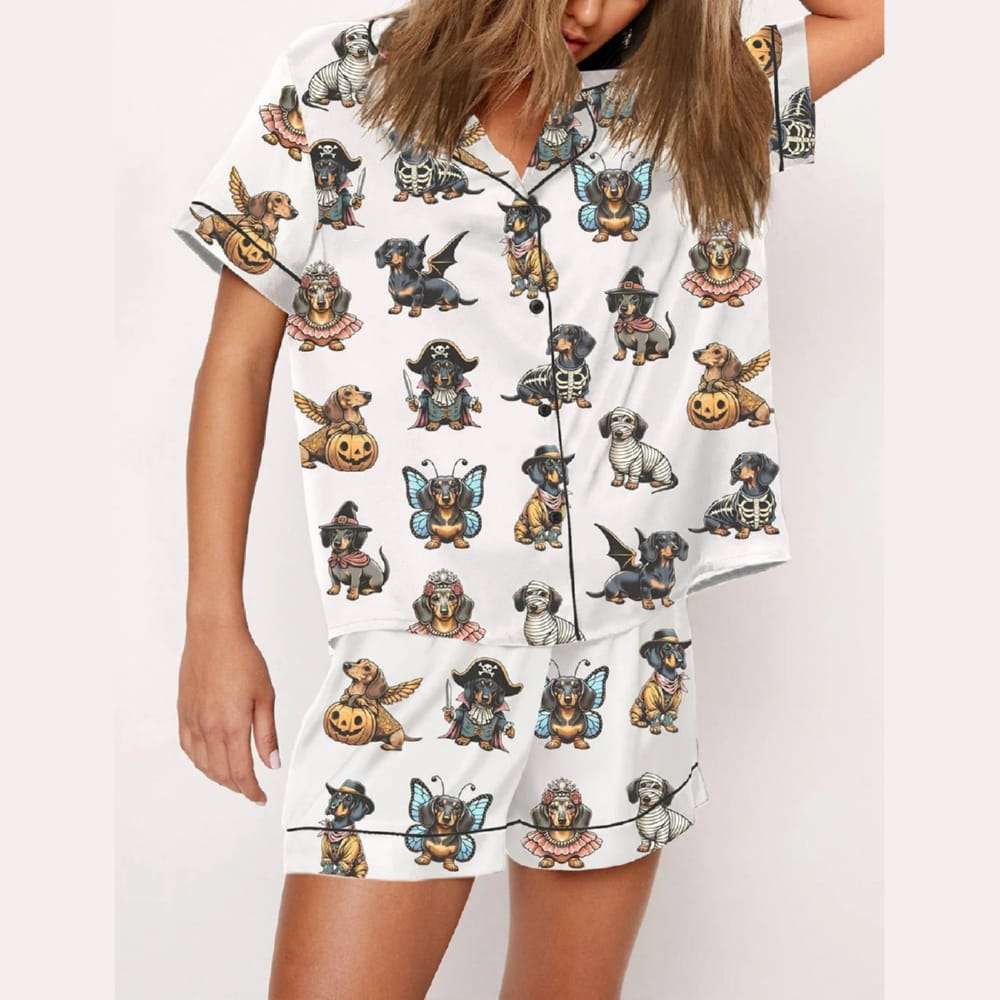 Halloween Dachshund Pajama Set Halloween Dachshund Pajama Set