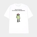 Hold on Partner I'm Growing A Little Buckaroo Frog Pregnancy Shirt