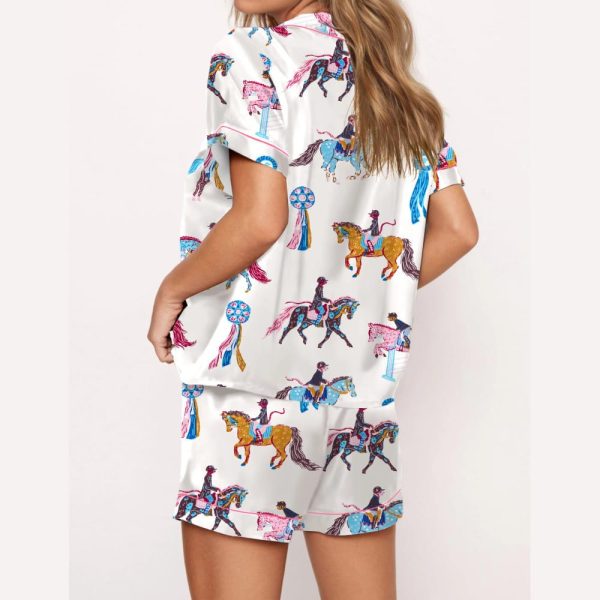 Horse Girls Silky Satin Pajama Set