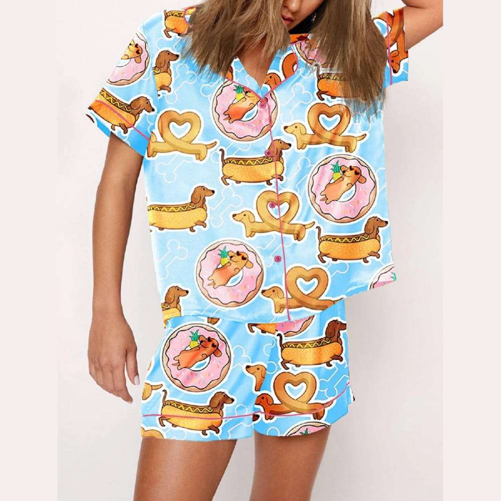 Hot Dog Dachshund Pajama Set Hot Dog Dachshund Pajama Set