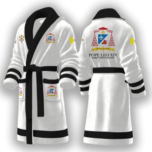 Leo Pope XIV Robert Francis Prevost Fleece Bathrobe3