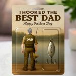 I Hooked The Best Dad Family Personalized Custom Acrylic Plaque