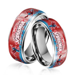 Spider Man Silver Tungsten Rings3