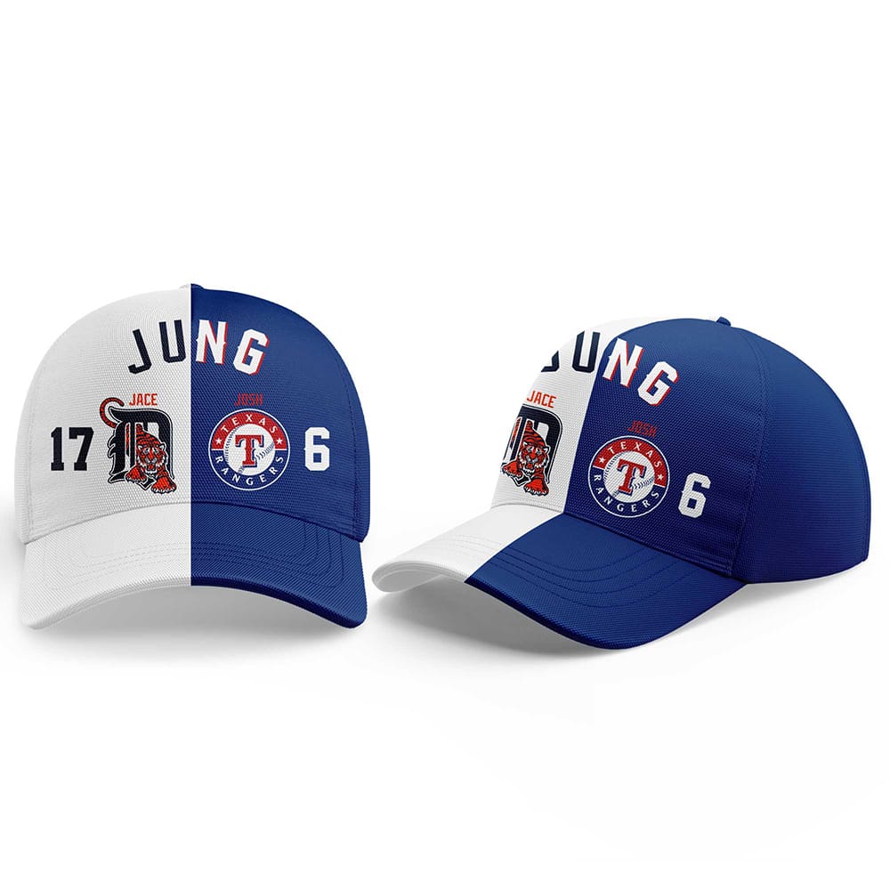 Jace Jung Josh Jung Tigers x Rangers Hat Jace Jung Josh Jung Tigers x Rangers Hat