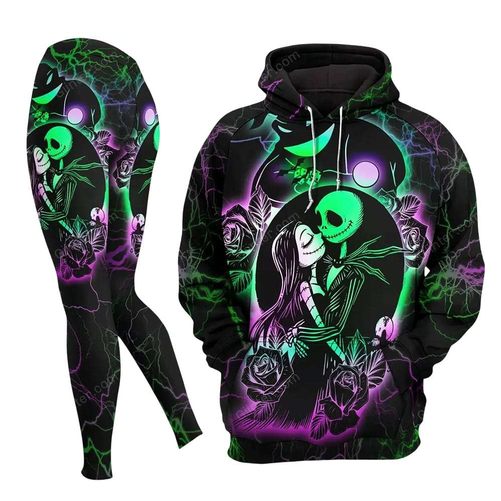 Jack And Sally Combo Hoodie And Leggings Jack And Sally Combo Hoodie And Leggings