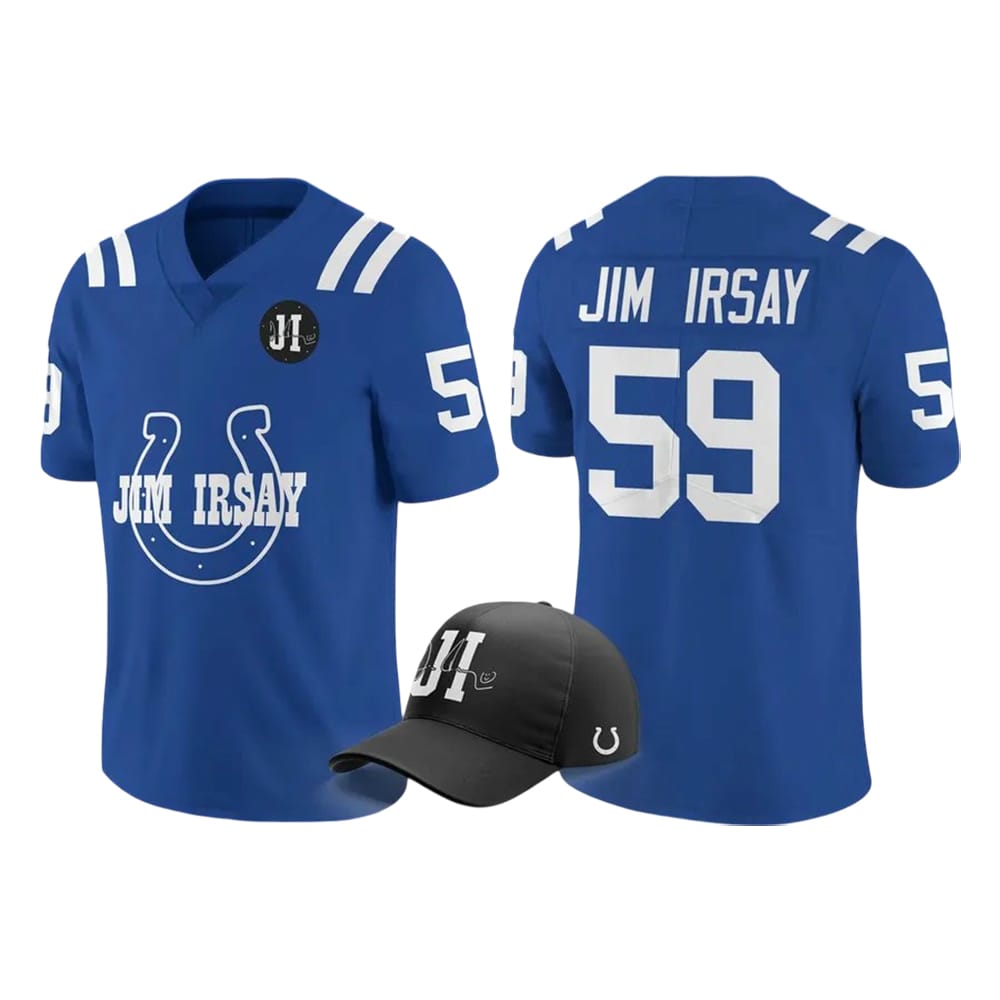 Jim Irsay Colts Blue Heart Football Jersey Jim Irsay Colts Blue Heart Football Jersey