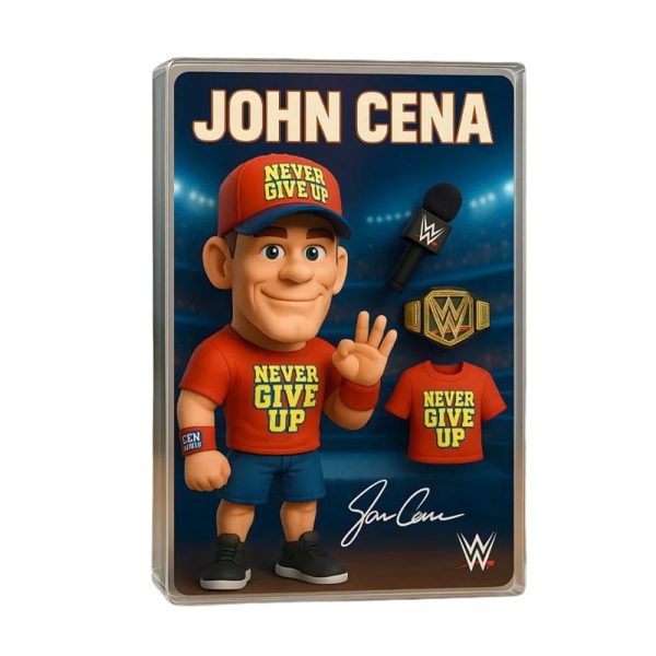John Cena Never Give Up Acrylic Block Plaque