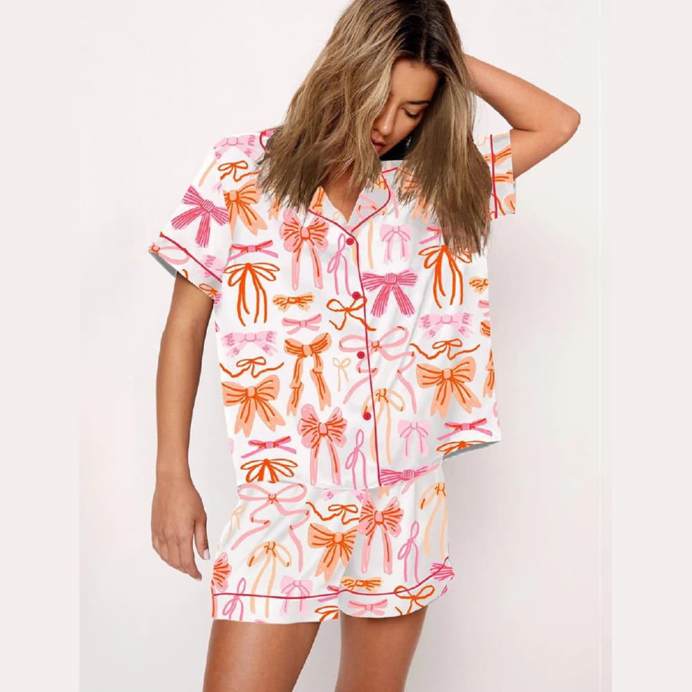 Lace And Ribbons Coquette Bow Pajama Set Lace And Ribbons Coquette Bow Pajama Set