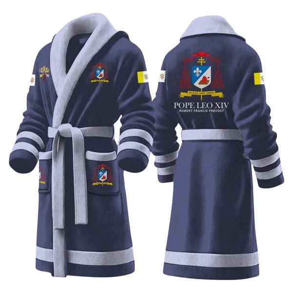 Leo Pope XIV Robert Francis Prevost Fleece Bathrobe
