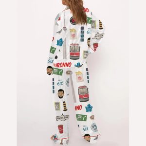 Toronto Travel Silky Satin Pajama Set3