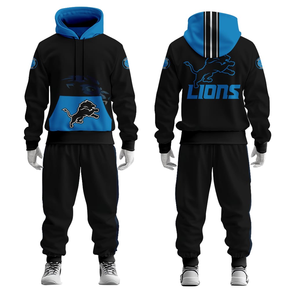 Lions Alternate Helmet Pullover Hoodie and Joggers 2025 Lions Alternate Helmet Pullover Hoodie and Joggers 2025